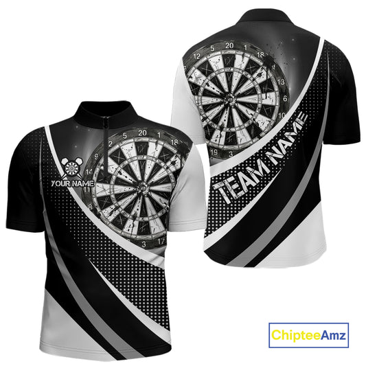 Personalized Grey Dart Shirt for Team Dart Jersey for Men Dartboard League Uniform DHT11