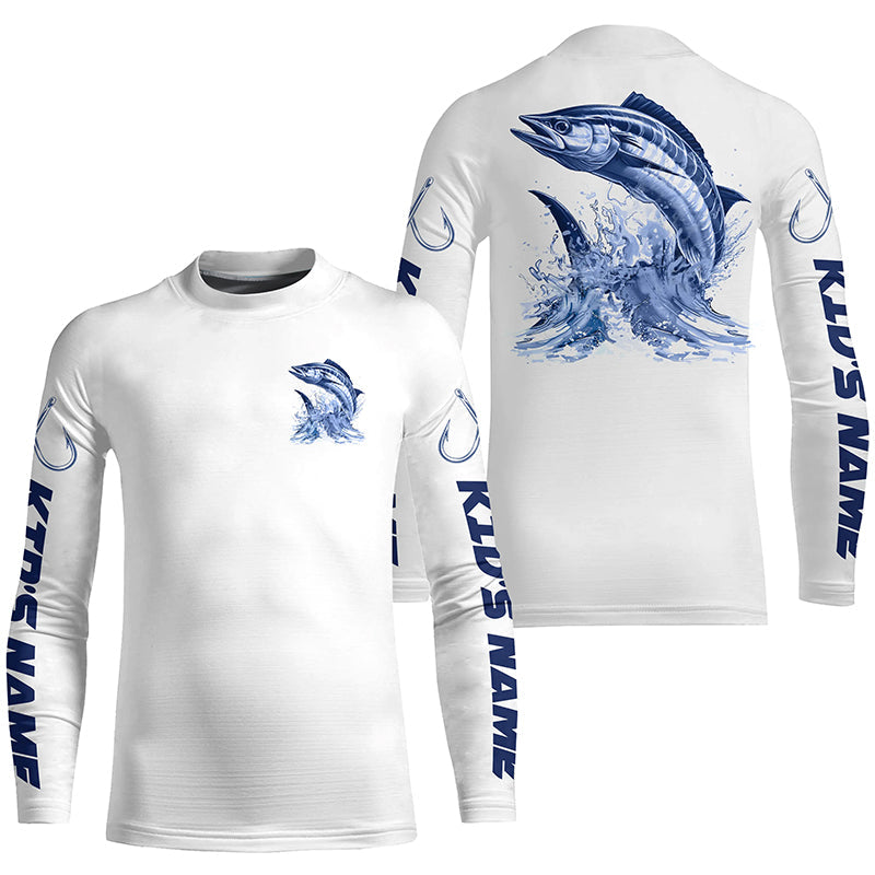 Wahoo Long Sleeve Fishing Shirts, Wahoo Custom Fishing Jerseys Saltwater Fishing Gifts IPHW6883