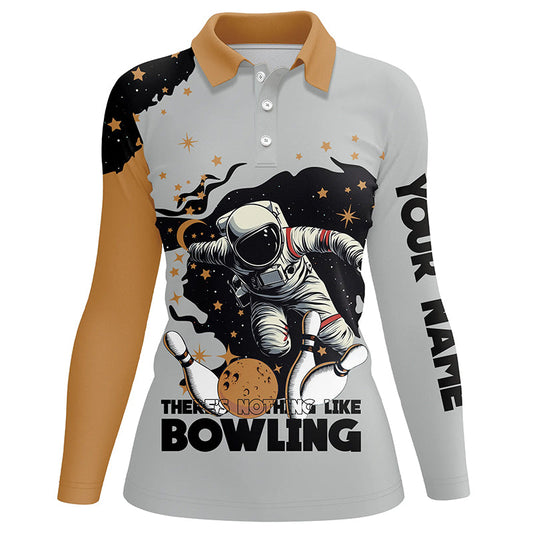 Bowling Astronaut in Space There's nothing like bowling Custom Women Bowling Team Shirts Bowler Outfit NQS8256