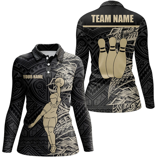 personalized bowling shirt for women – custom name design side view