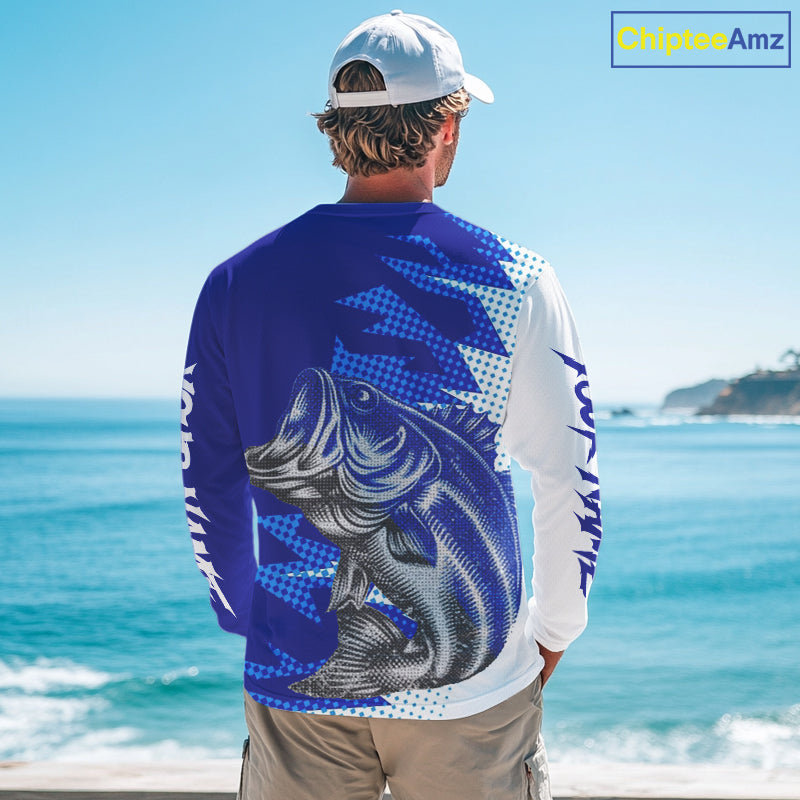 Personalized Bass Fishing Shirts, Bass Fishing Shirts Long Sleeve Fishing Tournament Shirts NBT437