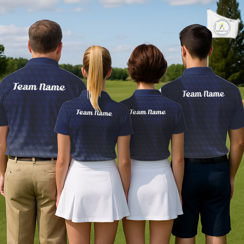 Funny Golf Balls Pattern Mens Golf Polo Shirts Custom Name Golf Apparel For Men | Blue NBT740