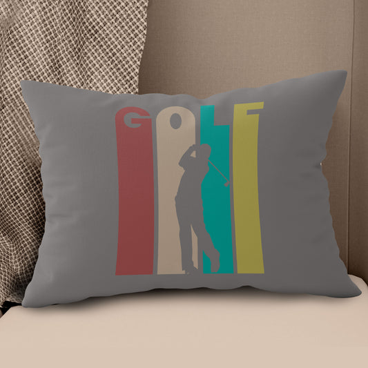Vintage Colorful Golf Throw Pillow Golf Gifts For Golfer LDT1212