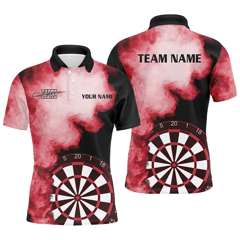 Personalized Flame Red Mens Darts Polo Shirts Custom Dart Jerseys For Men Dart Team Shirts VHM1117