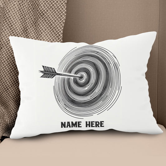 Personalized Continuous Line Target Archery Pillow, Archery Gifts Ideas VHM0930