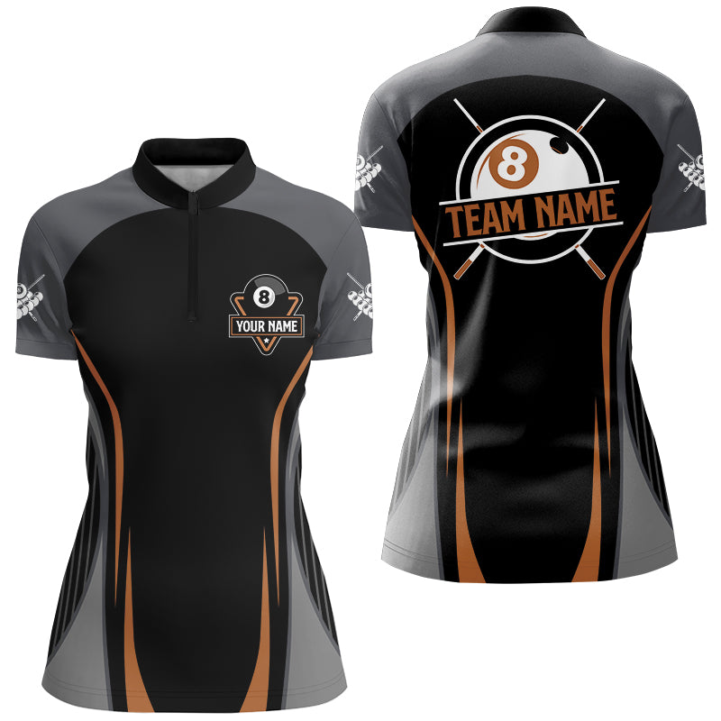 Personalized 8 Ball Pool Billiard Polo & Quarter-Zip For Women, Best Billiard Team Shirt Pool Jerseys TDM2998
