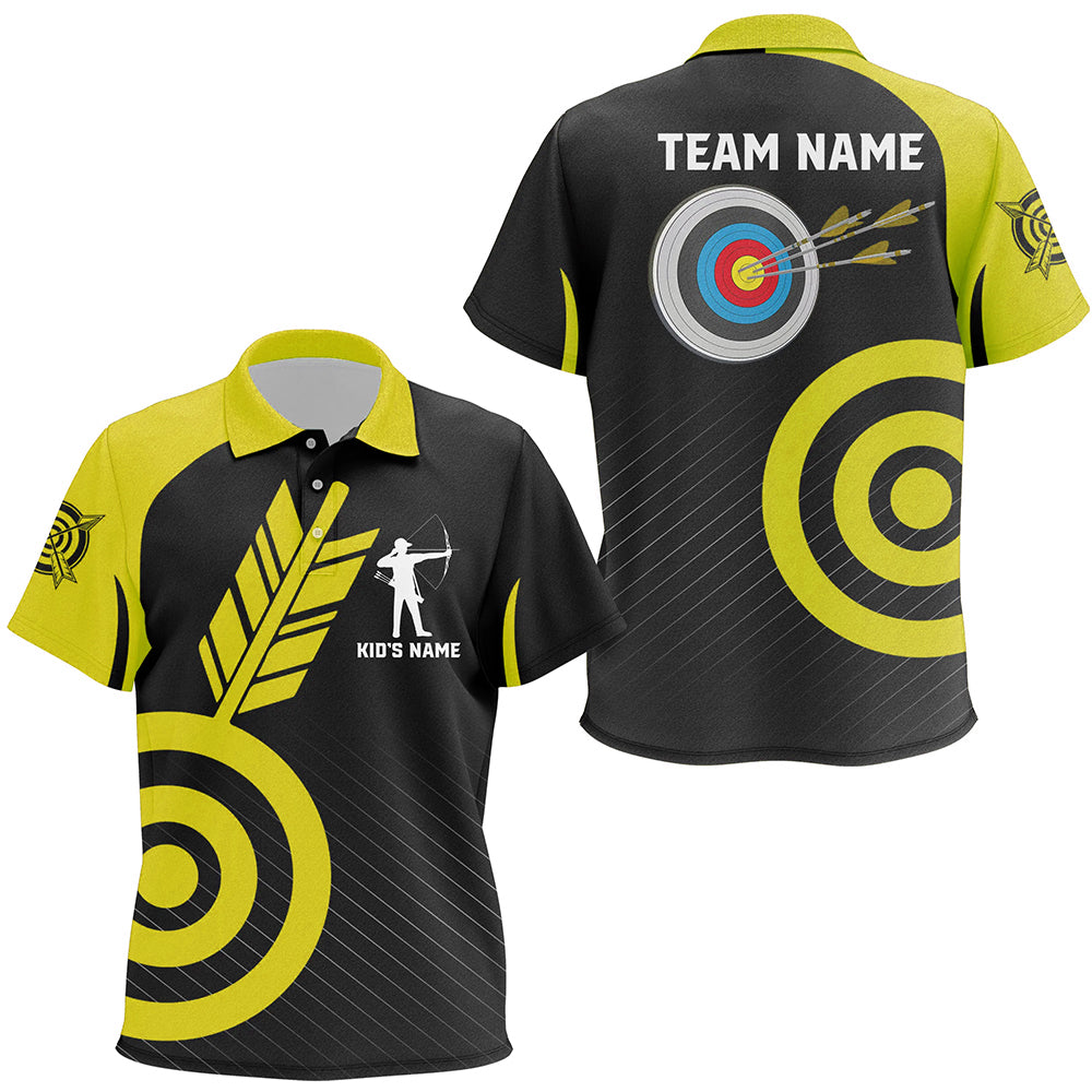 Personalized Yellow Archery Jerseys For Kid Custom Archery Shirts Team League Archery Uniform TDM1950