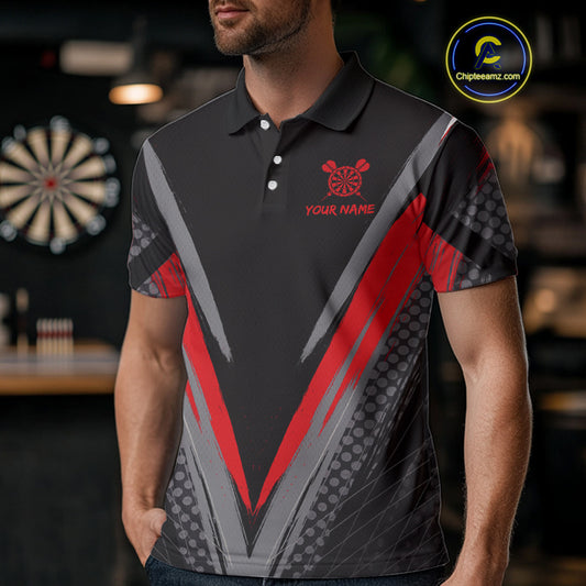 Custom Multi-Skull Lightning Blue Dartboard Dart Men Polo Jerseys Grim Reaper Dart Shirts NYN1739