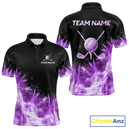 Icy Purple Light Mens Golf Polo Shirt Customize Golf Gifts For Men Golf Team Shirts, Golf Gifts NYN4040