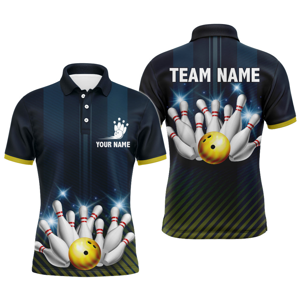 Personalized Bowling Shirt for Men Custom Bowling Jersey Bowling Team League Polo Shirt QZT211