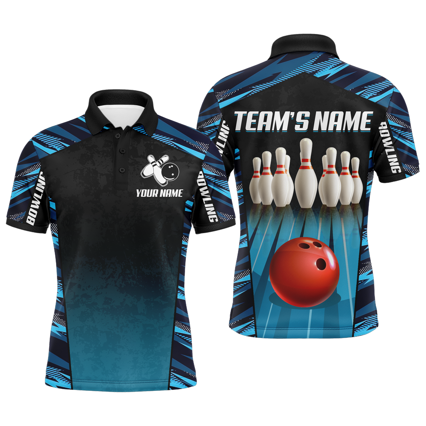 Custom Bowling Shirt for Men Bowling Jersey Bowling Team League Polo Shirt QZT72