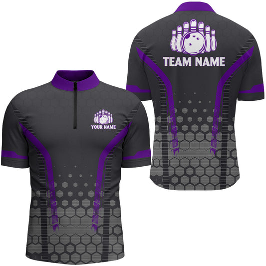 Personalized Bowling Quarter-Zip Shirts Men Custom Bowling Jersey Team Bowlers BDT269