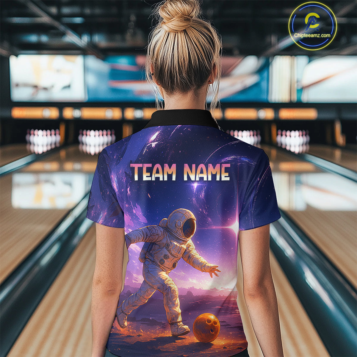 Custom Astronaut Bowling Shirts for Men Women Team Bowling Polo & Quarter Zip Shirts MBL154