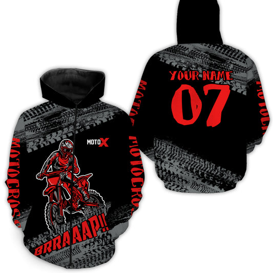 Red Motocross Hoodie Jersey Men Women Motorcycle Hoodie Dirt Bike Hoodie Zip MH148