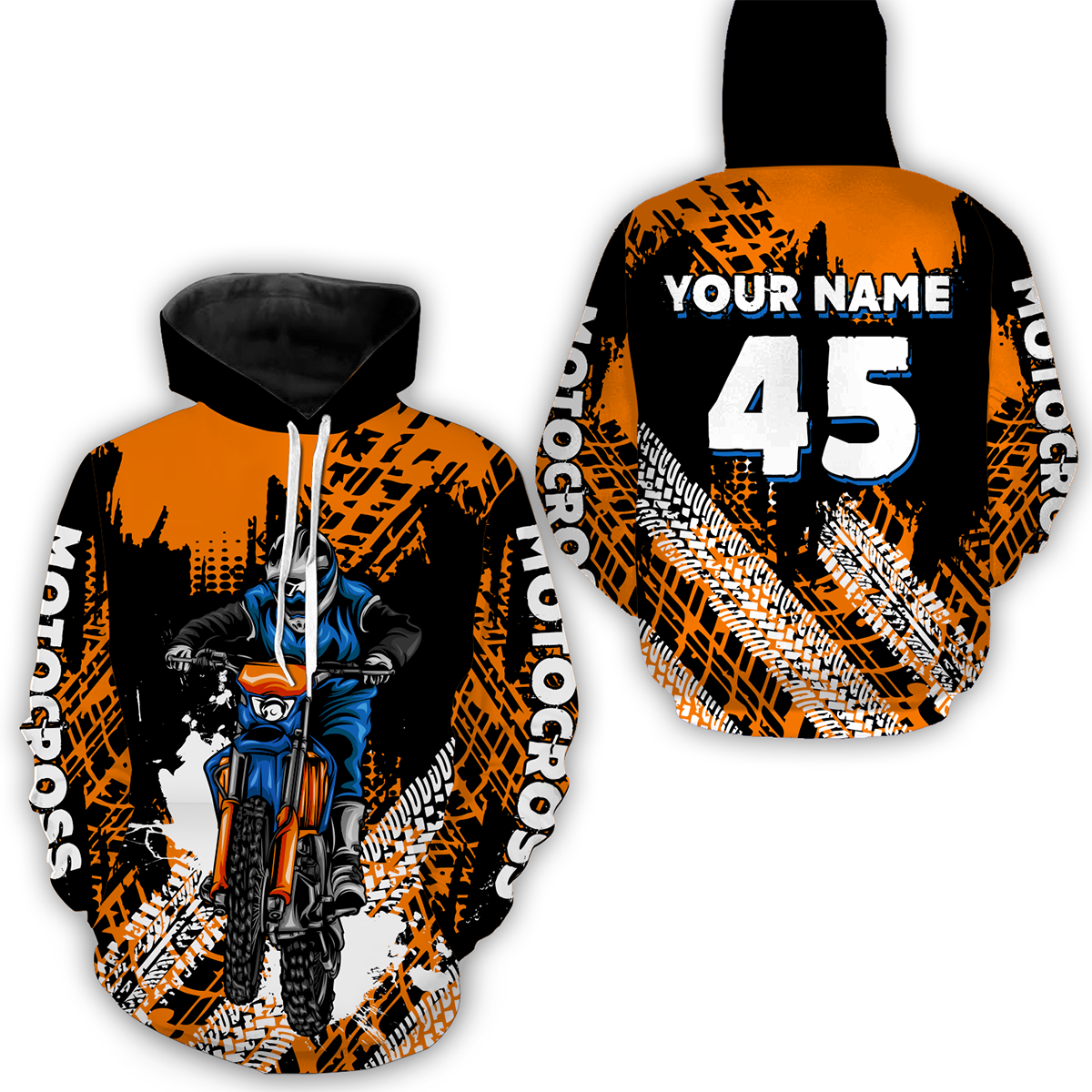 Custom Orange Motocross Jersey for Men Women Upf30+ Dirt Bike Shirt Racing Jersey| CTP102
