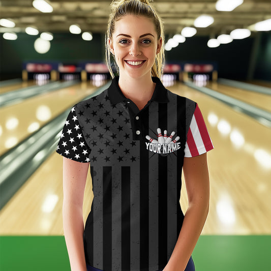 Eagle Bowling Polo Shirt Custom Bowling Jersey for Women Bowling Team League QZT51
