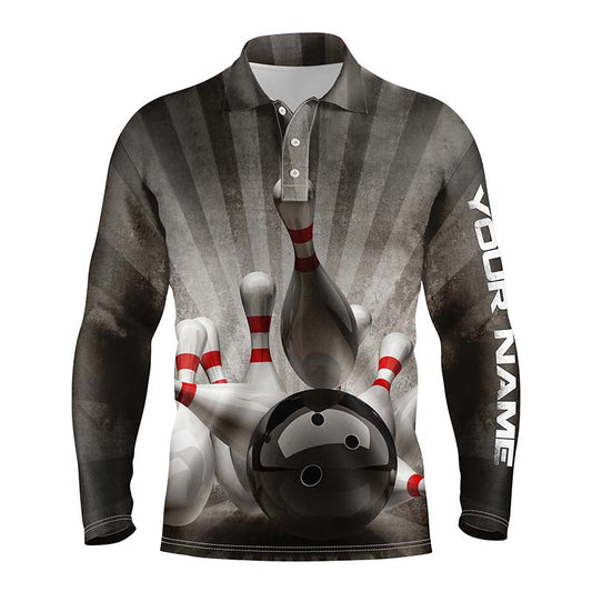 personalized bowling shirt for men – custom name design side view