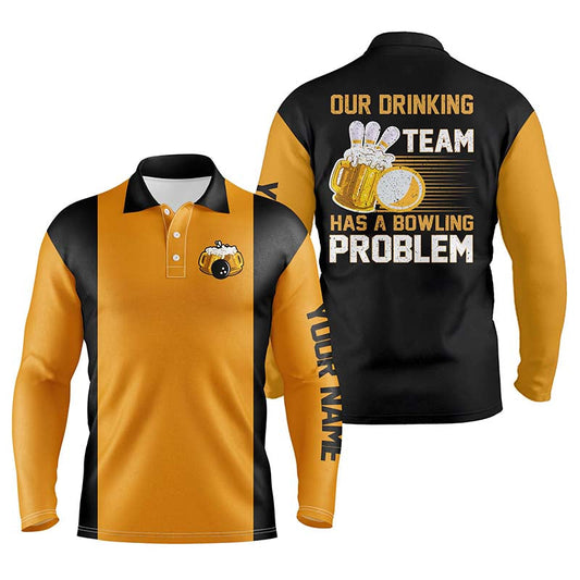 personalized bowling shirt for men – custom name design side view