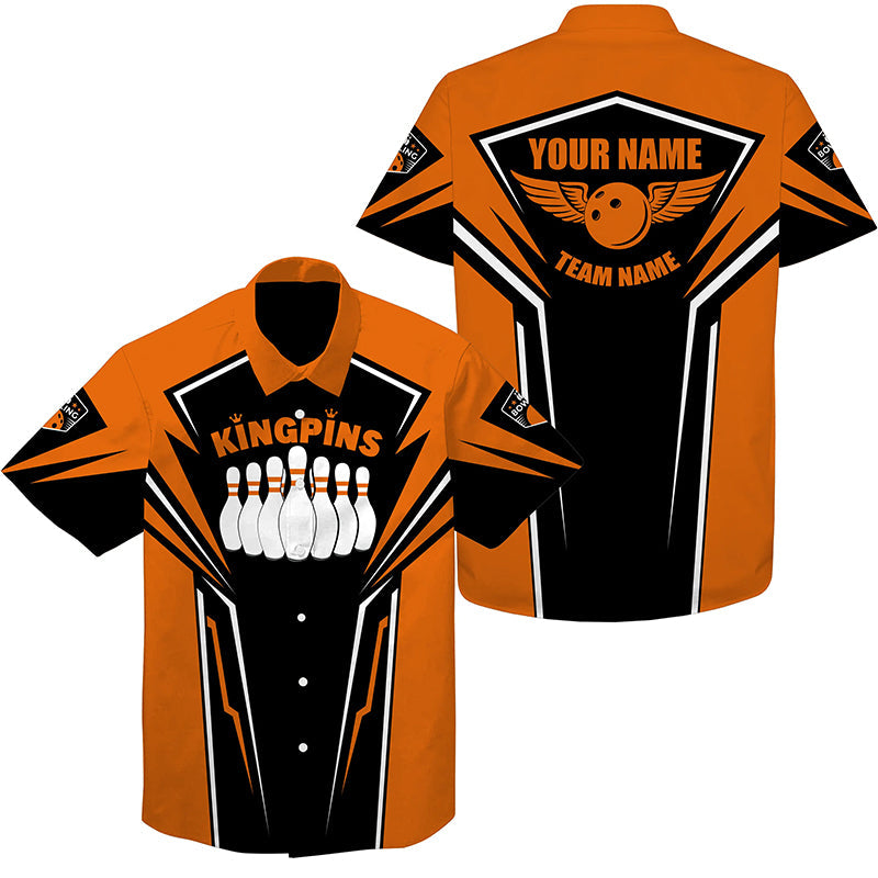 Personalized Hawaiian bowling shirt for bowling β bowling team jersey detail