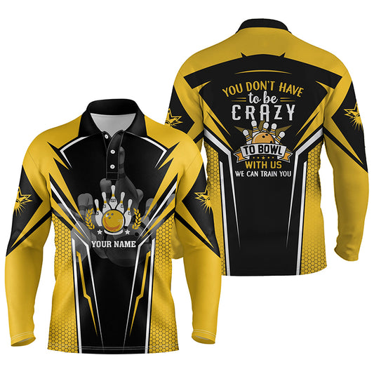 personalized bowling shirt for bowling – custom name design side view