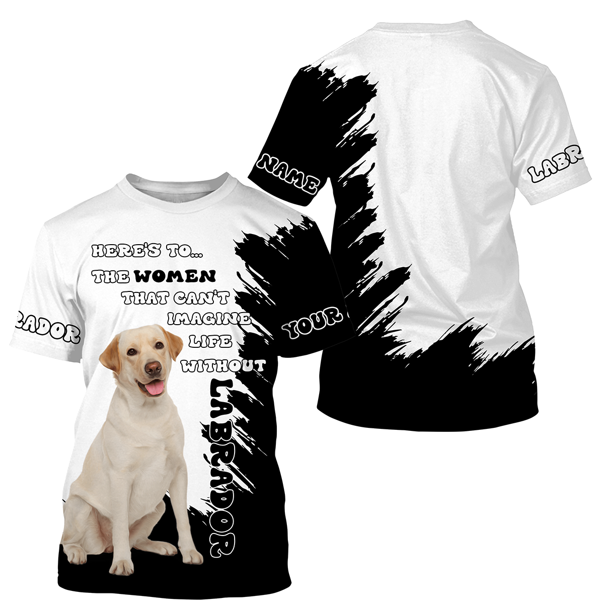 Labrador Retriever Shirt Gift for Lab Mom| Life Without Labrador All Over Print Hoodie Long Sleeve| JTSD344