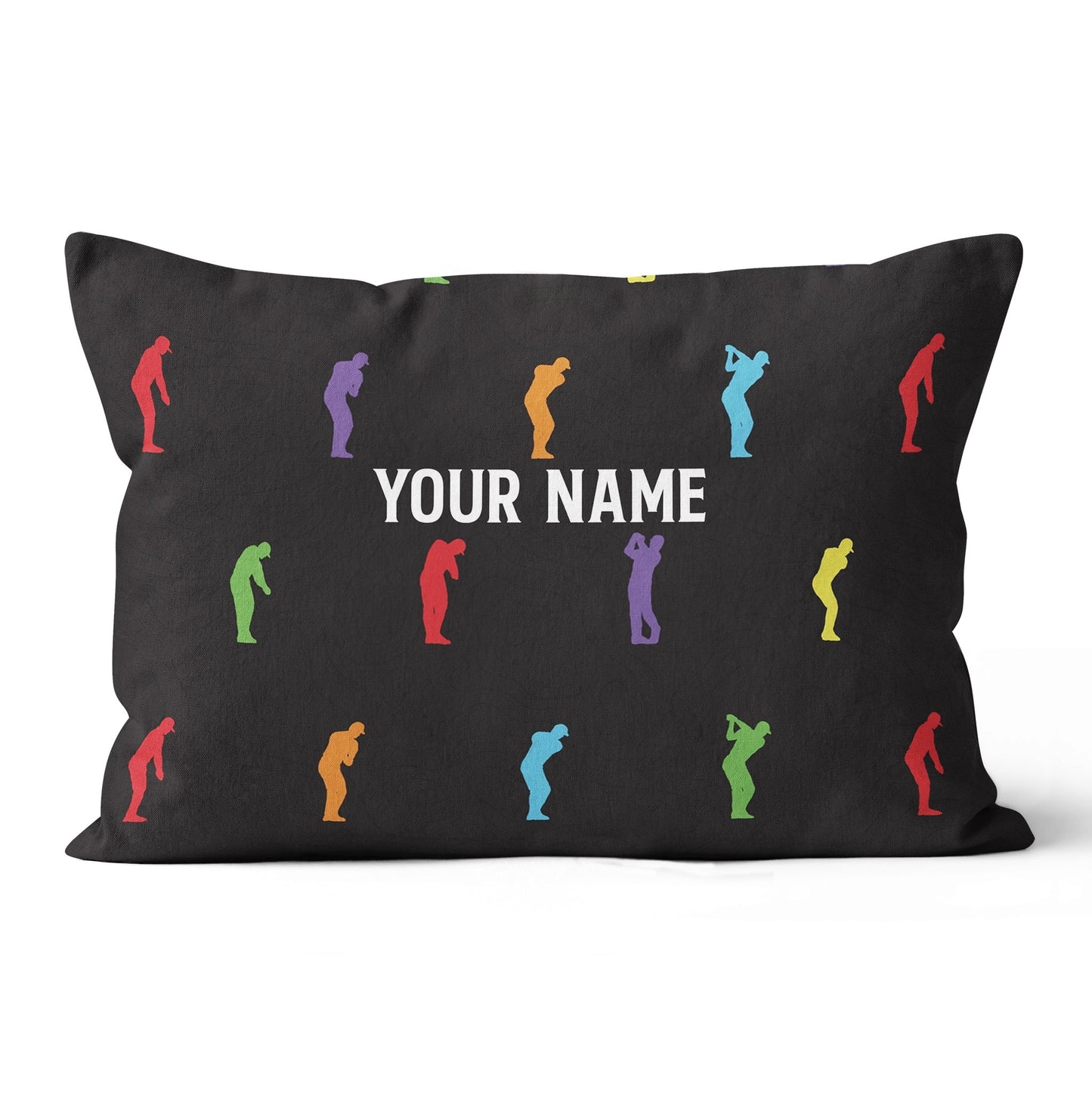 Colorful Golf Swing Custom Throw Pillow Personalized Best Golf Gifts LDT1147