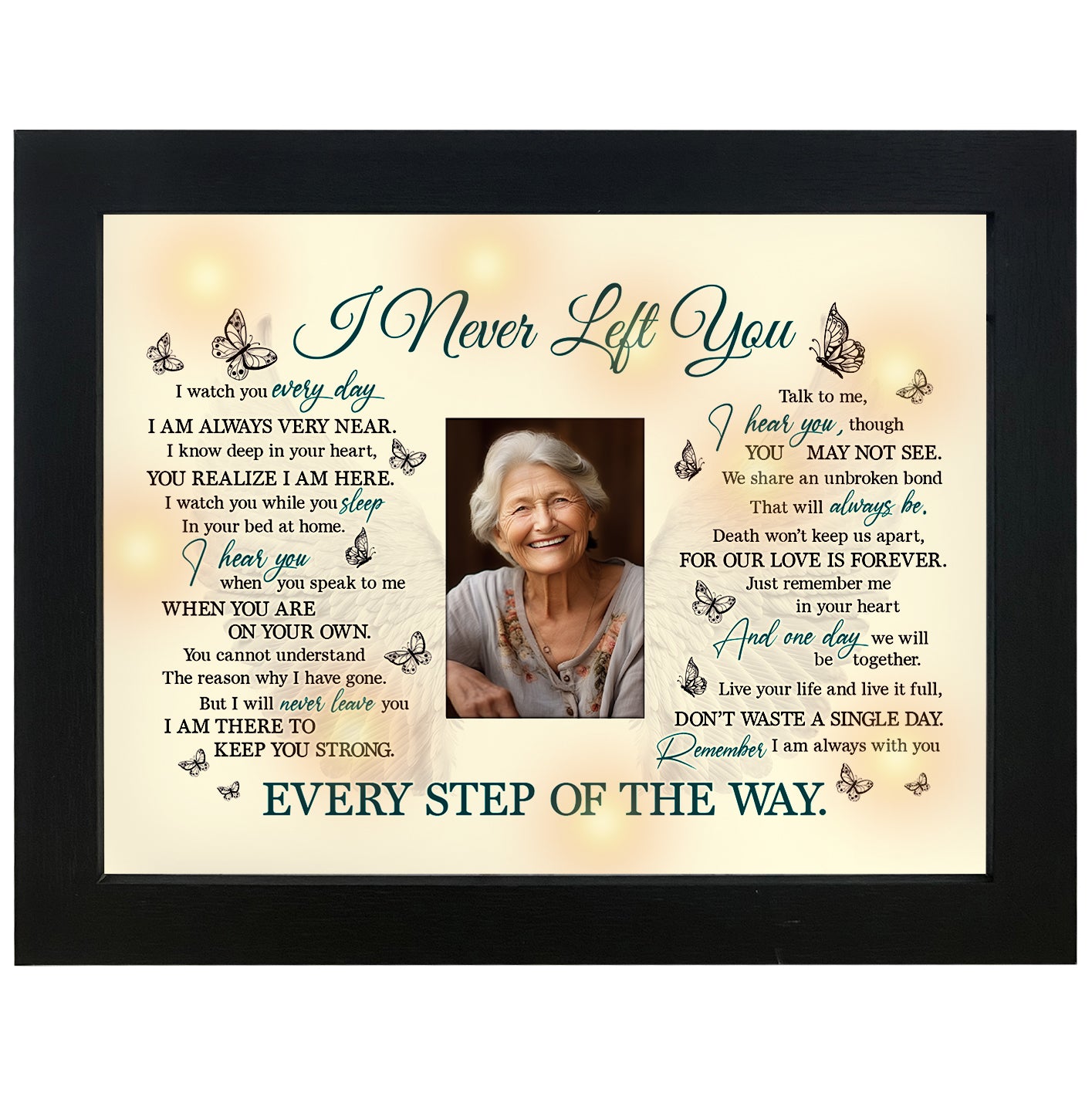 Memorial Shadow Box - I Never Left You, Memory Picture Frame Sympathy Gifts for Loss of Loved One TND2
