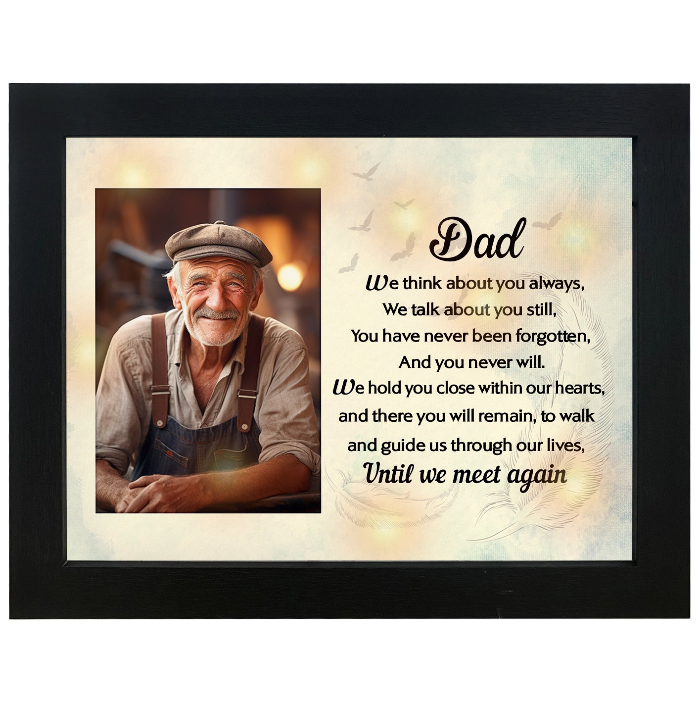 Dad Memorial Shadow Box, Dad Memory Picture Frame Sympathy gifts for Loss of Dad, Loss of Father TND8