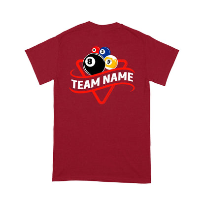 Billiard 8 Ball & 9 Ball Pool T-Shirts Customized Billiard Team Shirts For Pool Player TDM3911