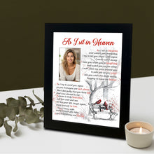 Load image into Gallery viewer, Memorial Shadow Box As I Sit in Heaven Memorial Picture Frame for Loss of Loved One 2x3 Photo TND1