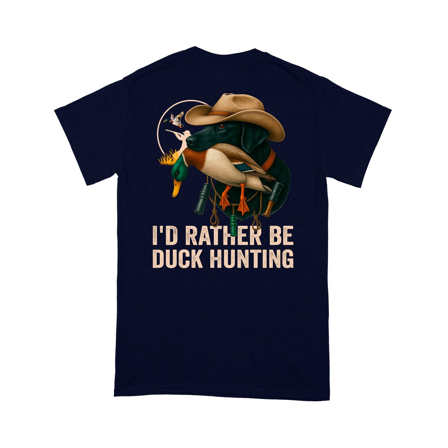 I'd Rather Be Duck Hunting Black Labs Hunting Dog Men T-shirt FSD4701