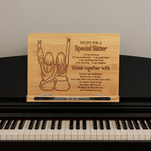 Load image into Gallery viewer, Sister Gifts Book Stand, Recipe for a Special Sister Christmas Gifts for Sister