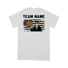 Load image into Gallery viewer, US Flag Dartboard Grunge Custom Name Shirts Dart Shirts For Men, Darts For Gift NYN0174