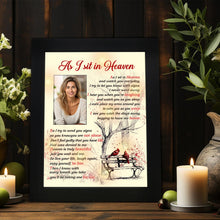 Load image into Gallery viewer, Memorial Shadow Box As I Sit in Heaven Memorial Picture Frame for Loss of Loved One 2x3 Photo TND1