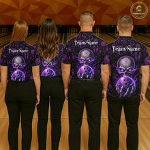 Load image into Gallery viewer, Custom Mystic Skull Bowling Shirt for Women Bowling League Jersey Polo &amp; 1/4-Zip QZT1020