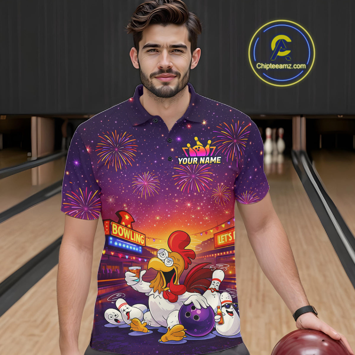 Custom Funny Kitchen Bowling Team Shirt for Men Bowling Jersey Polo & Quarter-Zip Bowling Outfit QZT885