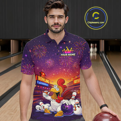 Custom Funny Kitchen Bowling Team Shirt for Men Bowling Jersey Polo & Quarter-Zip Bowling Outfit QZT885
