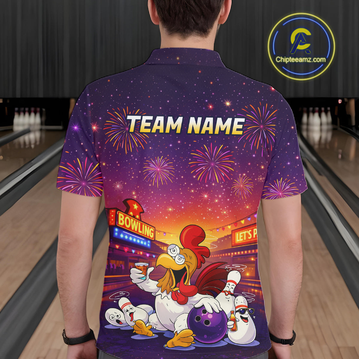 Custom Funny Kitchen Bowling Team Shirt for Men Bowling Jersey Polo & Quarter-Zip Bowling Outfit QZT885