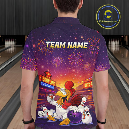 Custom Funny Kitchen Bowling Team Shirt for Men Bowling Jersey Polo & Quarter-Zip Bowling Outfit QZT885
