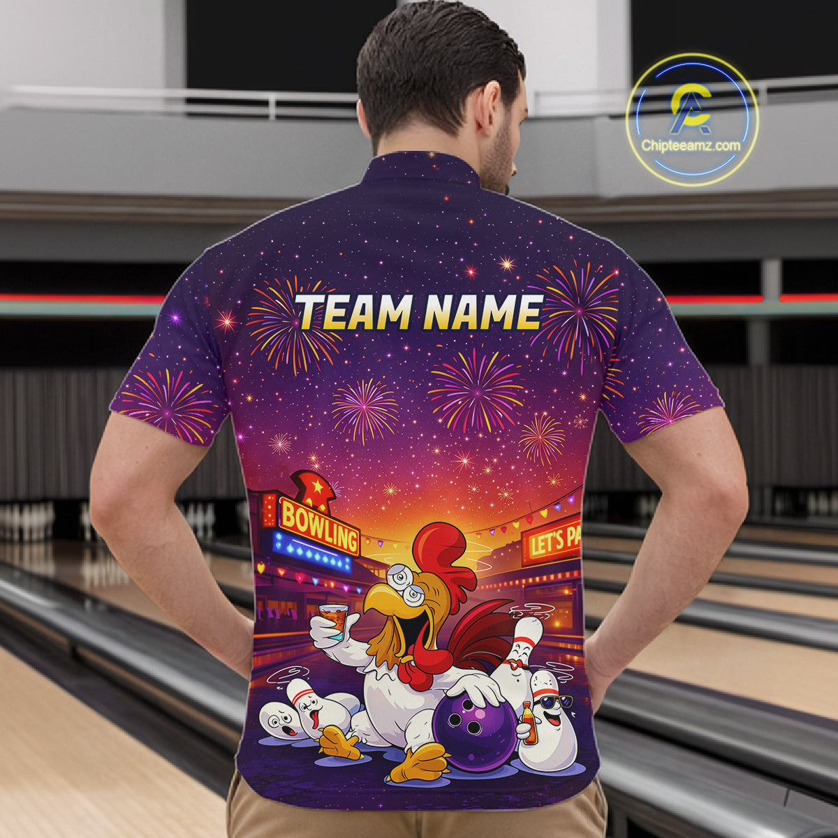 Custom Funny Kitchen Bowling Team Shirt for Men Bowling Jersey Polo & Quarter-Zip Bowling Outfit QZT885