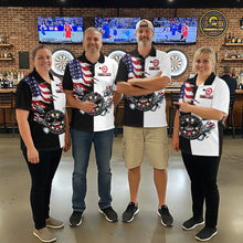 Load image into Gallery viewer, Custom Funny Dartboard Shirt for Men American Dart Shirt for Team Polo &amp; 1/4-Zip Dart League DHT5