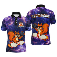 Load image into Gallery viewer, Custom Thunder Lightning Funny Squirrel Bowling Shirt Bowling Jersey for Men QZT777