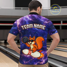 Load image into Gallery viewer, Custom Thunder Lightning Funny Squirrel Bowling Shirt Bowling Jersey for Men QZT777