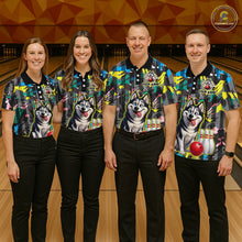 Load image into Gallery viewer, Funny Husky Bowling Shirt for Women Custom Bowling Team Jersey Polo &amp; Quarter-Zip QZT971
