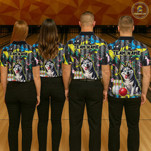 Load image into Gallery viewer, Funny Husky Bowling Shirt for Women Custom Bowling Team Jersey Polo &amp; Quarter-Zip QZT971
