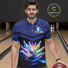 Load image into Gallery viewer, Personalized Bowling Team Shirt for Men  Polo &amp; 1/4 Zip Bowling Jersey League QZT839