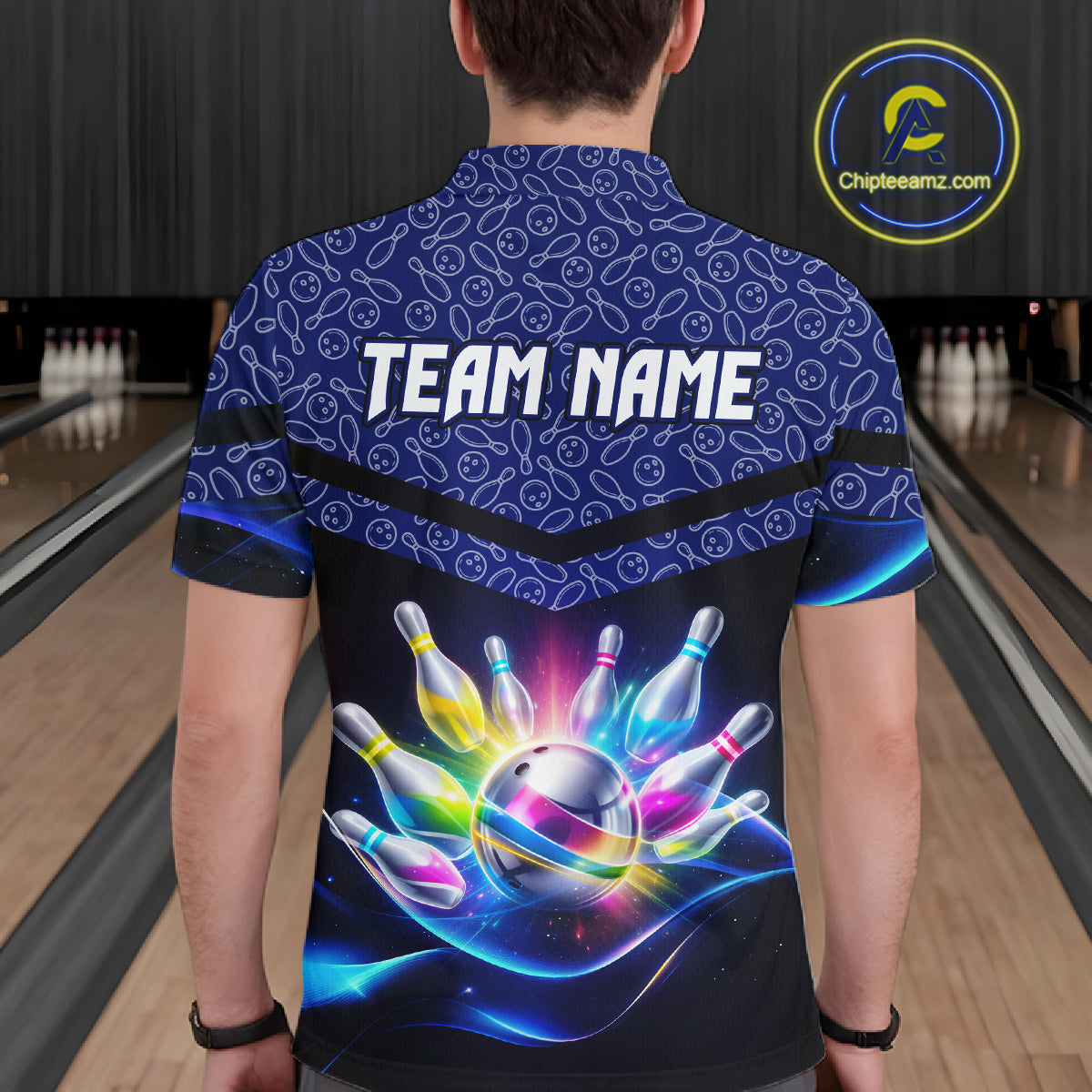 Personalized Bowling Team Shirt for Men  Polo & 1/4 Zip Bowling Jersey League QZT839
