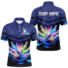 Load image into Gallery viewer, Personalized Bowling Team Shirt for Men  Polo &amp; 1/4 Zip Bowling Jersey League QZT839