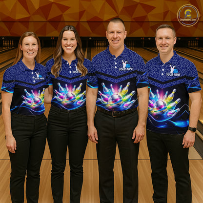 Personalized Bowling Team Shirt for Women  Polo & 1/4 Zip Bowling Jersey League QZT839