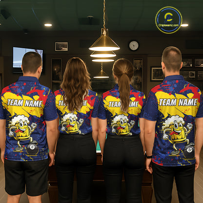 Funny Beer 8 Ball Billiard Shirt for Women Custom Billiard Jersey Pool Shirt Polo & Quarter-Zip BHT19
